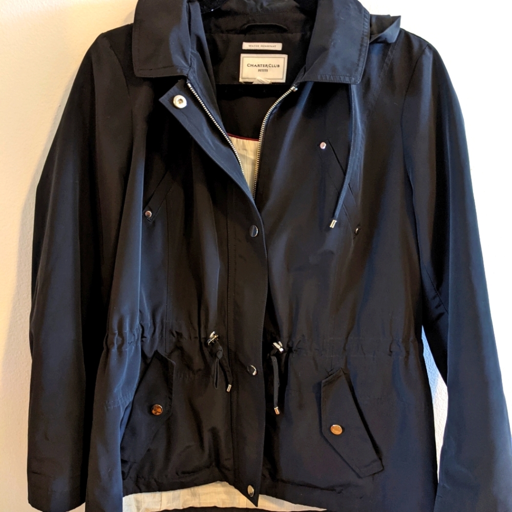 Black rain jacket